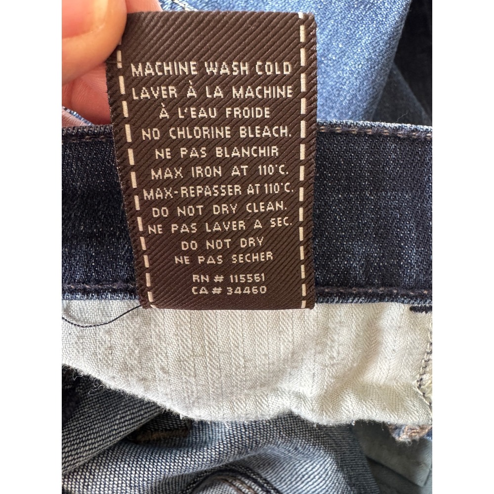 7 For All Mankind Ginger Wide Leg Flare Jeans 24 Dark Wash Boho Retro 70s Y2K - Picture 10 of 16